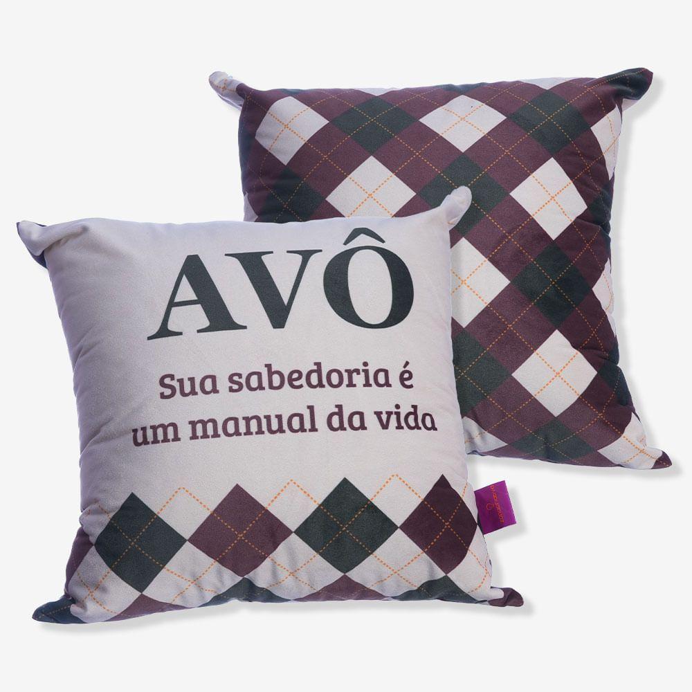 Almofada 40x40 Avô Xadrez - Zonacriativa - 2