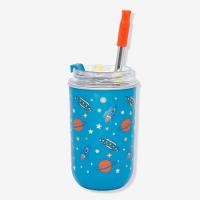 Copo Neo Com Canudo Astronauta Zonacriativa - 1