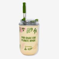 Copo Neo Com Canudo Jardinagem Zonacriativa - 1