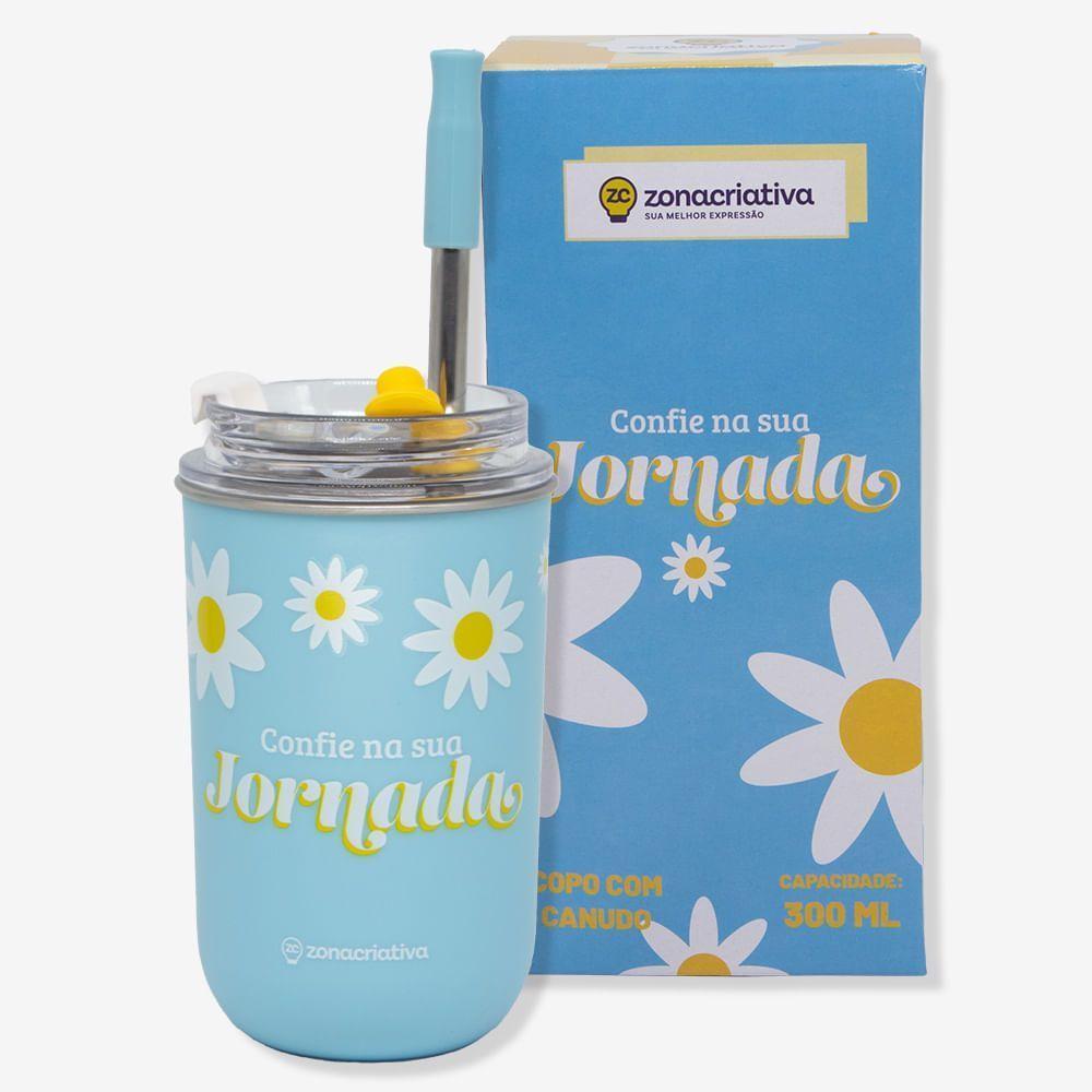 Copo Neo Com Canudo Amigas Primavera Zonacriativa - 2