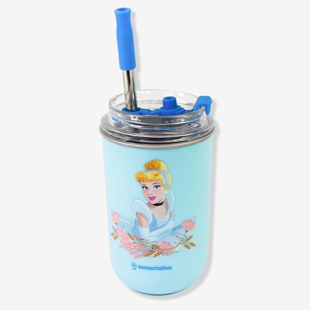 Copo Neo Com Canudo Cinderela - Disney - 1