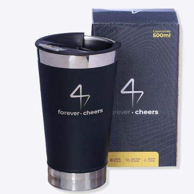 Copo Térmico Opener Preto Forever Cheers - Zonacriativa