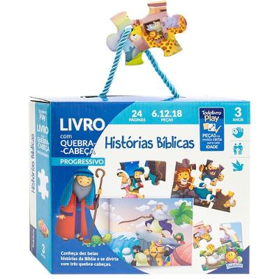 Play Box Quebra-cabeça Progressivo - Todolivro - Historias Biblicas