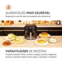Fritadeira Sem Óleo Air Fryer Digital 5L Mondial Preto 2000w AF-50-DV 60hz 220V - 8