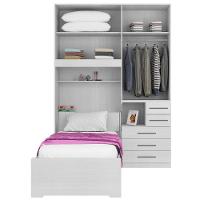 Dormitório De Solteiro Sem Cama 1225s Direito Branco - 2