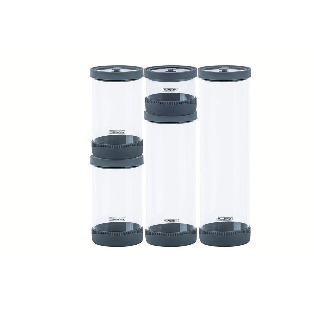 Jogo Potes Vidro Herméticos Tramontina Purezza Borosilicato Tampa Tramontina - 1