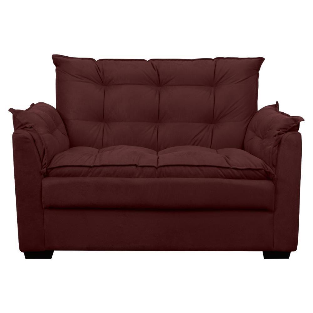 Sofá 2 Lugares Confortável Pequeno 140cm Small Herrero Marsala - 5