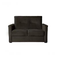 Sofá 2 Lugares Pequeno Alice E Porta Controle Herreiro Marrom Escuro - 1