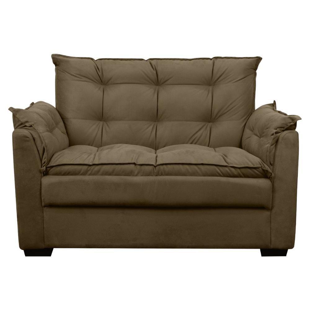 Sofá 2 Lugares Confortável Pequeno 140cm Small Herrero Marrom Claro - 5