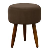 Puff Decorativo Redondo Pé Palito Herrero Marrom Claro - 5