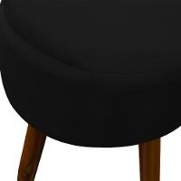 Puff Decorativo Redondo Pé Palito Herrero Preto