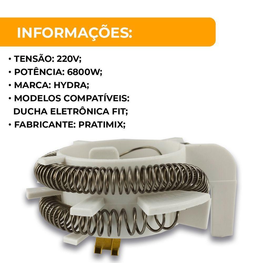 Resistencia Para Chuveiro Fit 220v 6800w Hydra único - 2