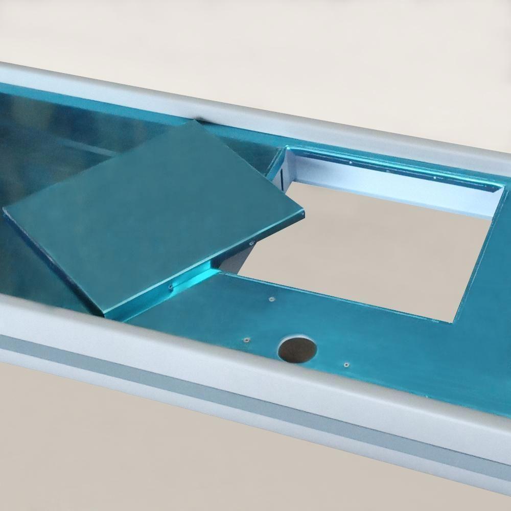 Empacotador Check Out 1,50 Caixa De Supermercado Com Recorte Para Balança Branco - Sa Gondolas - 3