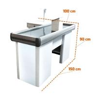 Empacotador Check Out 1,50 Caixa De Supermercado Com Recorte Para Balança Branco - Sa Gondolas - 4