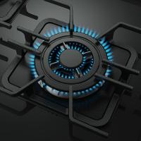 Fogão A Gás De Piso Decorato Vetro G3 5 Bocas Mueller Preto Fosco Bivolt