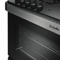 Fogão A Gás De Piso Decorato Vetro G3 5 Bocas Mueller Preto Fosco Bivolt - 6