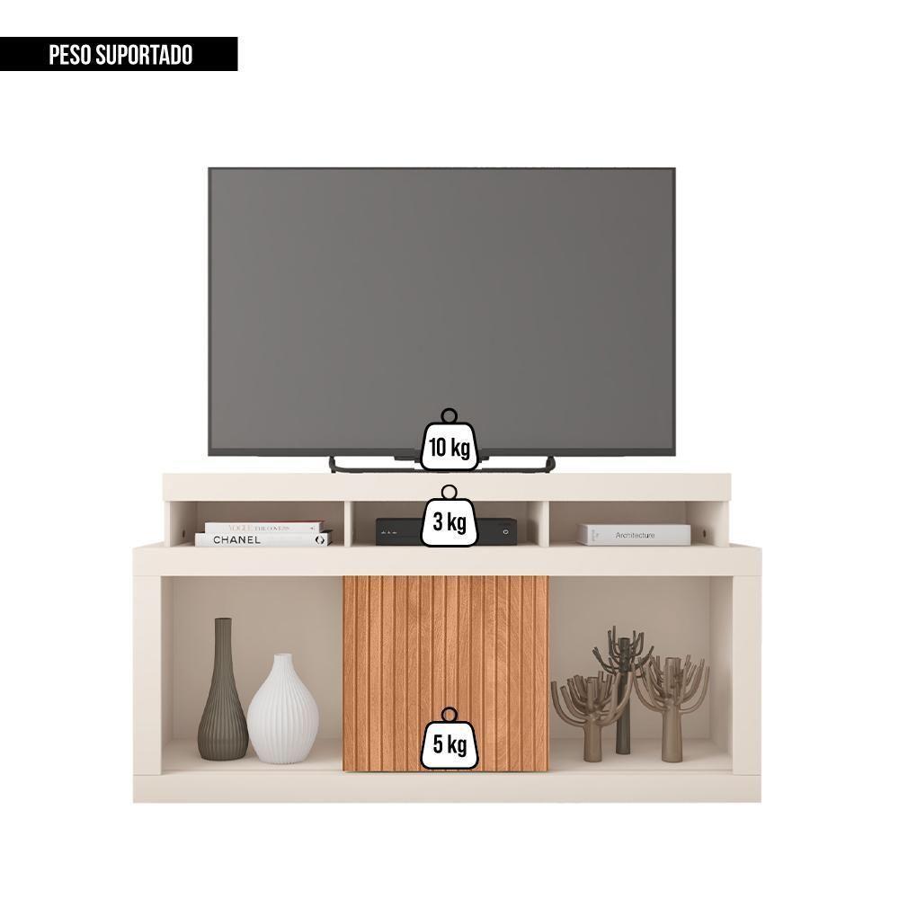Bancada Rack Para Tv 55 Polegadas Frost Marrom Caemmun - 2
