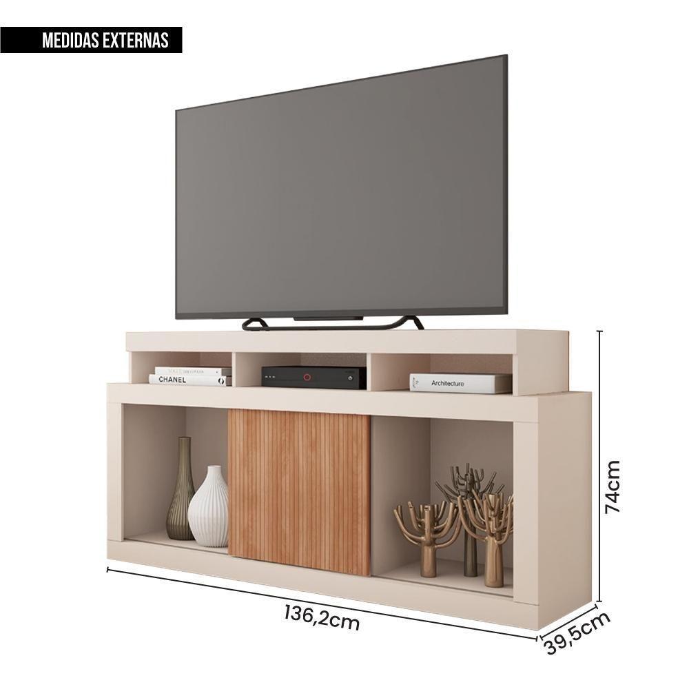 Bancada Rack Para Tv 55 Polegadas Frost Marrom Caemmun - 3