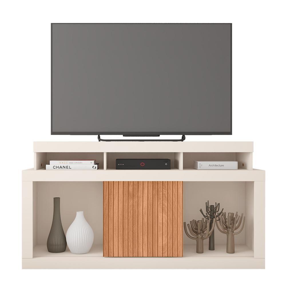 Bancada Rack Para Tv 55 Polegadas Frost Marrom Caemmun - 4