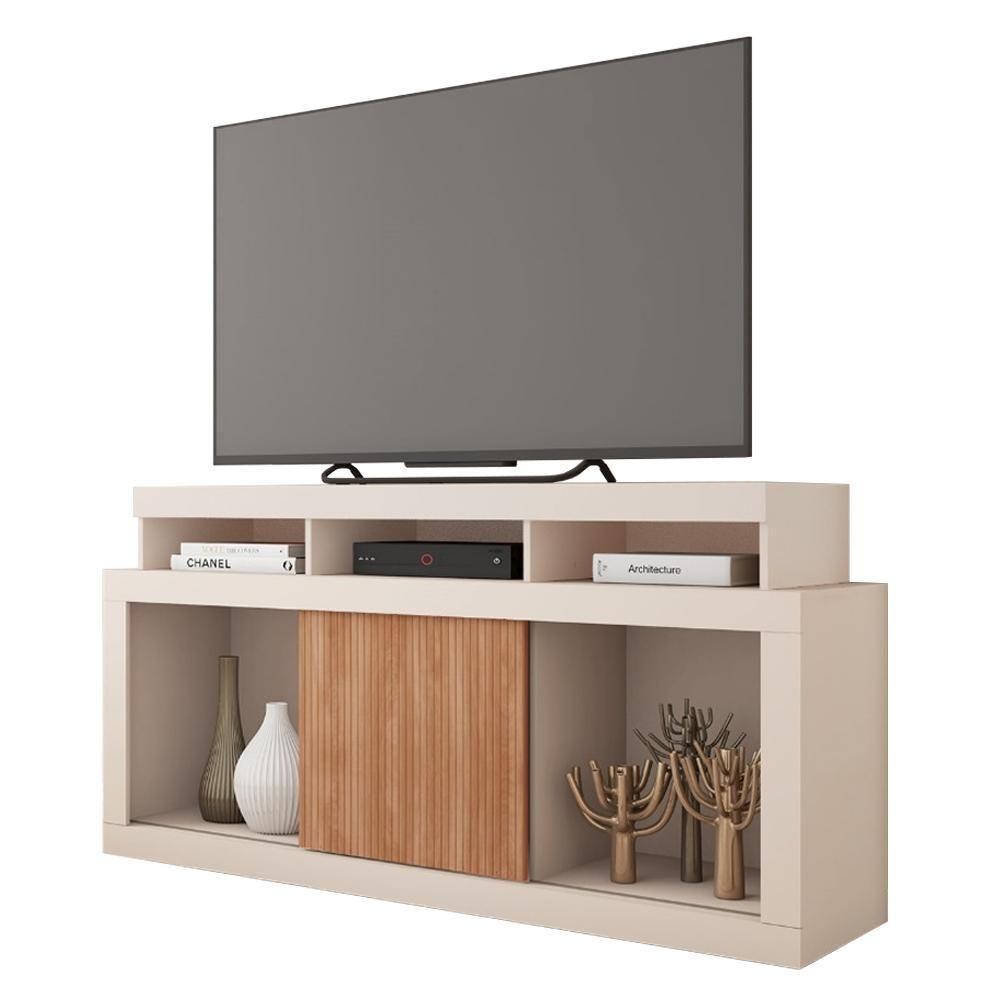 Bancada Rack Para Tv 55 Polegadas Frost Marrom Caemmun - 5