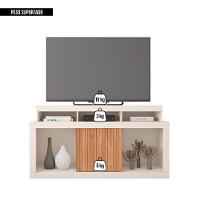 Bancada Rack Para Tv 55 Polegadas Frost Marrom Caemmun - 2