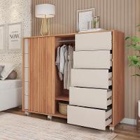 Cômoda Grande 2 Portas 5 Gavetas Marrom Pegasus Caemmun - 7