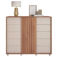 Cômoda Grande 2 Portas 5 Gavetas Marrom Pegasus Caemmun - 10