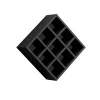 Suporte Porta Toalha Alice Com 9 Nichos Toalheiro Multiuso preto - 1