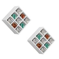 Kit 2 Nicho Decorativo Porta Toalha Com 9 Nichos Multiuso Requinte branco - 1