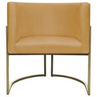 Kit 2 Poltronas Decorativa Recepção Luna Suede Cores Base De Ferro Champagne Mostarda Suede