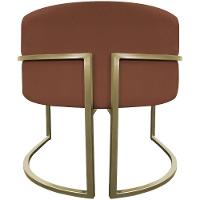 Kit 2 Poltronas Decorativa Recepção Luna Suede Cores Base De Ferro Champagne Terracota Suede - 5