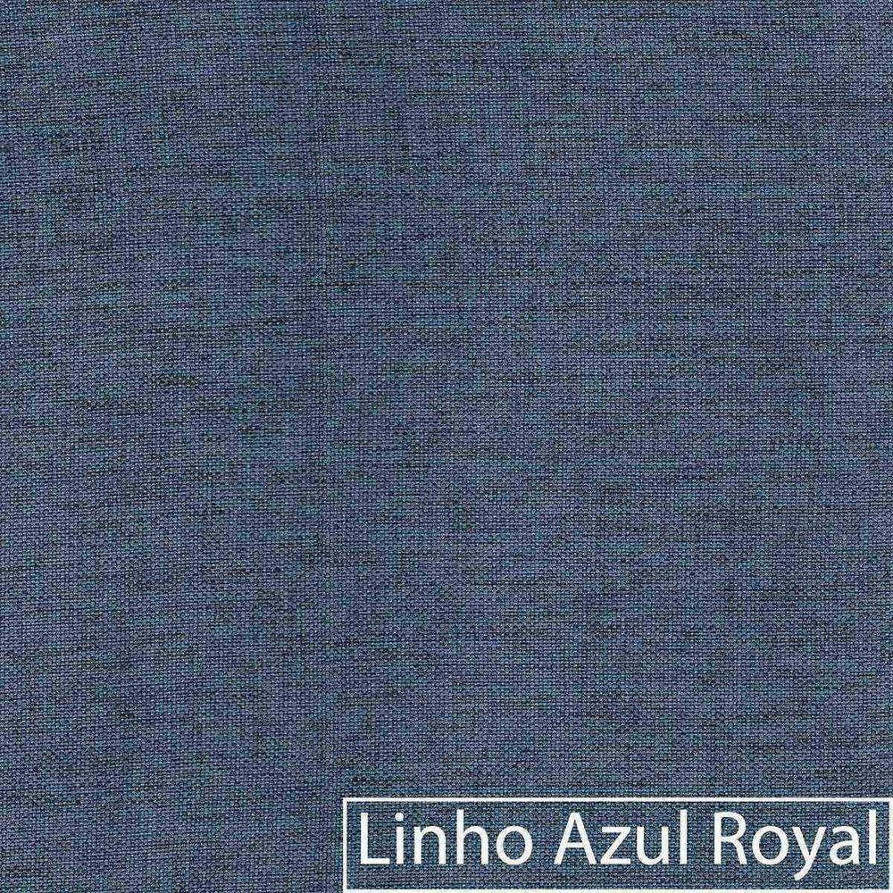 Sofá 3 Lugares 200cm Orgânico Luxo Recepção Amore Linho Azul Royal - 2