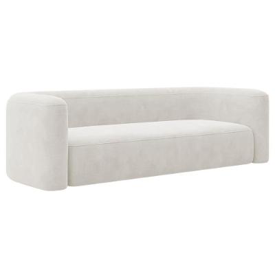 Sofá 2 Lugares 160cm Orgânico Luxo Recepção Melina Linho Adj Decor Bege
