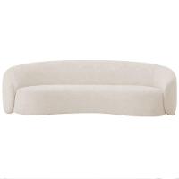 Sofá 3 Lugares 200cm Orgânico Luxo Recepção Amore Linho Bege - 8