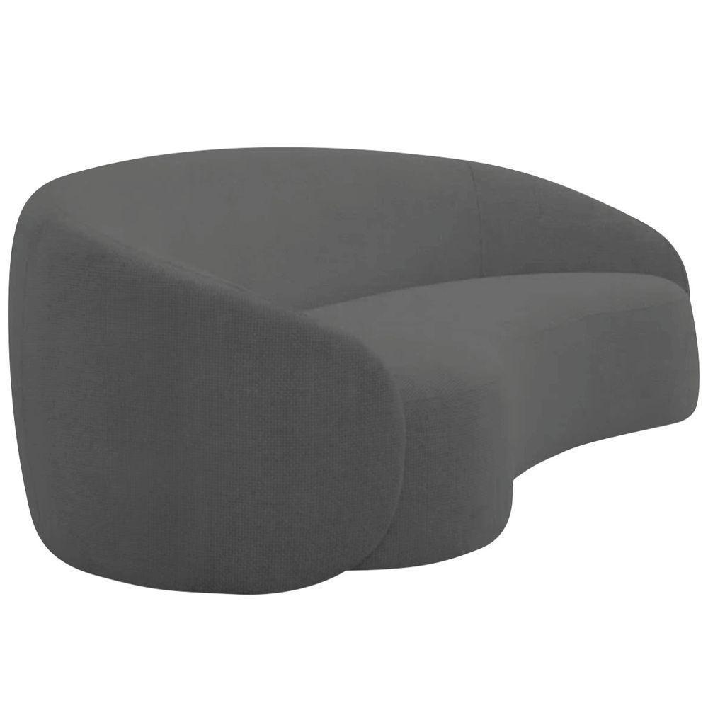 Sofá 3 Lugares 200cm Orgânico Luxo Recepção Amore Linho Cinza - 7