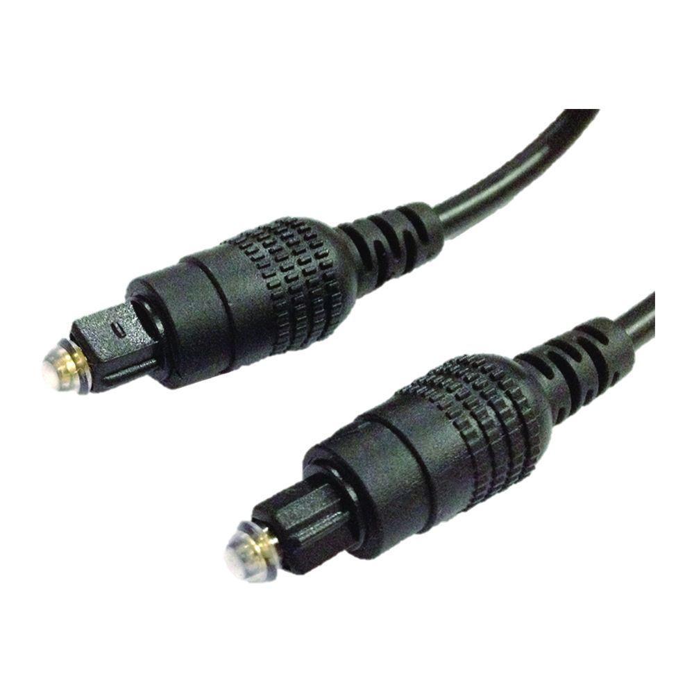 Cabo Fibra Optica Para Audio 2,2mm Toslink/ Toslink Preto 3m - 1
