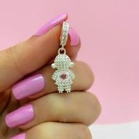 Pingente Filhos Cravejados Com Zirconias Prata 925 - Menino - 6