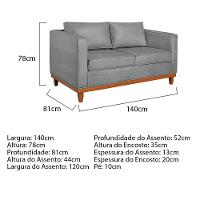 Kit Sofa 2 Lugares E 2 Poltronas Europa Bouclé Adj Decor Cinza