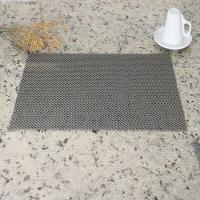 Jogo 12 Lugar Americano Retangular Mesa Pvc Antiderrapante Flex Cinza 45x30cm Lyor - 2