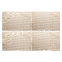 Jogo 4 Lugar Americano Retangular Mesa Pvc Antiderrapante Flex Bege 45x30cm Lyor - 1