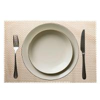 Jogo 4 Lugar Americano Retangular Mesa Pvc Antiderrapante Flex Bege 45x30cm Lyor - 5