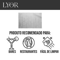 Jogo 6 Lugar Americano Retangular Mesa Pvc Antiderrapante Flex Cinza 45x30cm Lyor - 3