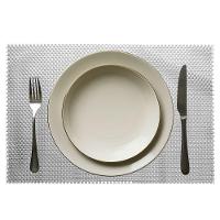 Jogo 6 Lugar Americano Retangular Mesa Pvc Antiderrapante Flex Cinza 45x30cm Lyor