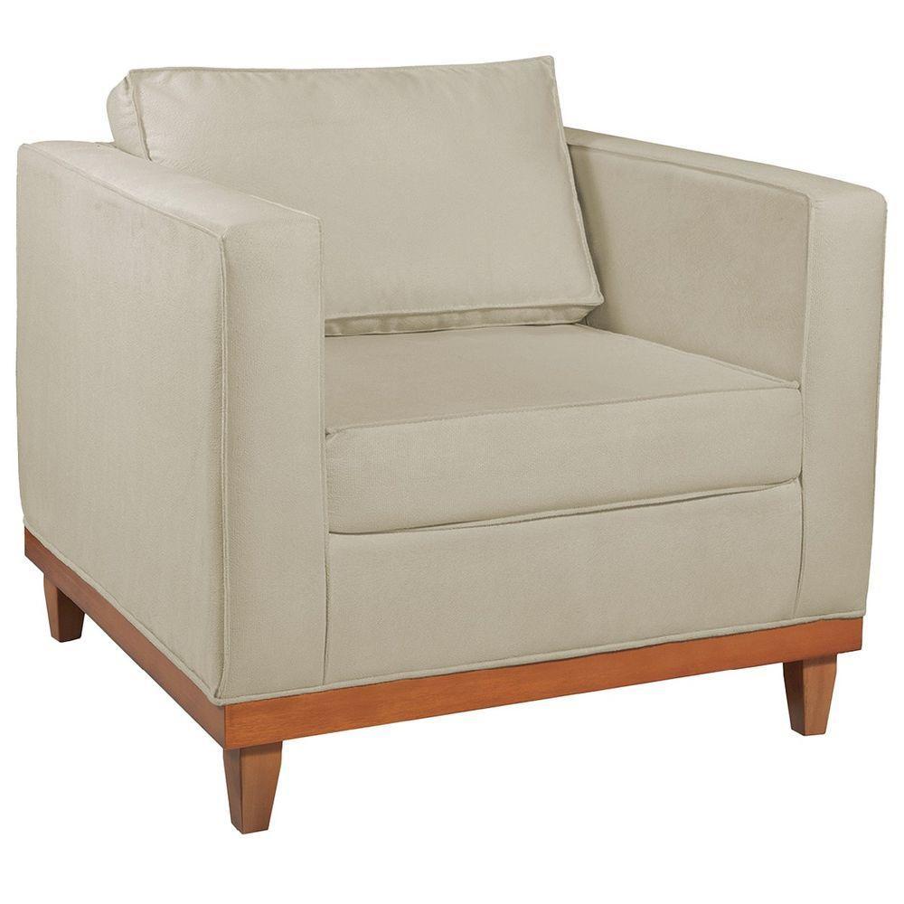 Kit Sofa 2 Lugares E Poltrona Europa Bouclé Adj Decor Bege - 3