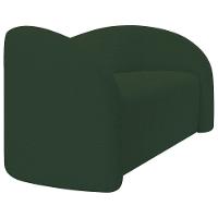 Sofá Curvo 3 Lugares Organico Sala Recepção Coréia 180cm Linho Verde