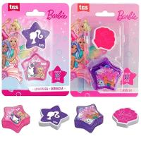 Kit Escolar Apontador Com Depósito + Borracha Barbie - Tris - 1