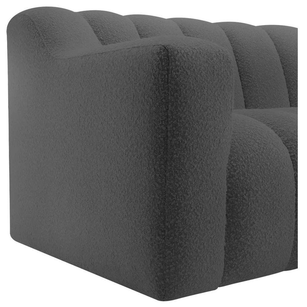 Sofá 2 Lugares Luxo Recepção Escritorio Sala Elegance 200cm Linho Cinza - 6