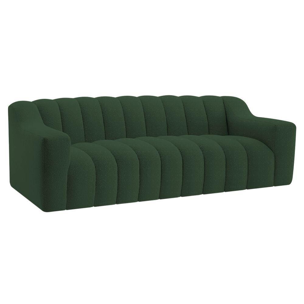 Sofá 2 Lugares Luxo Recepção Escritorio Sala Elegance 150cm Linho Verde - 1