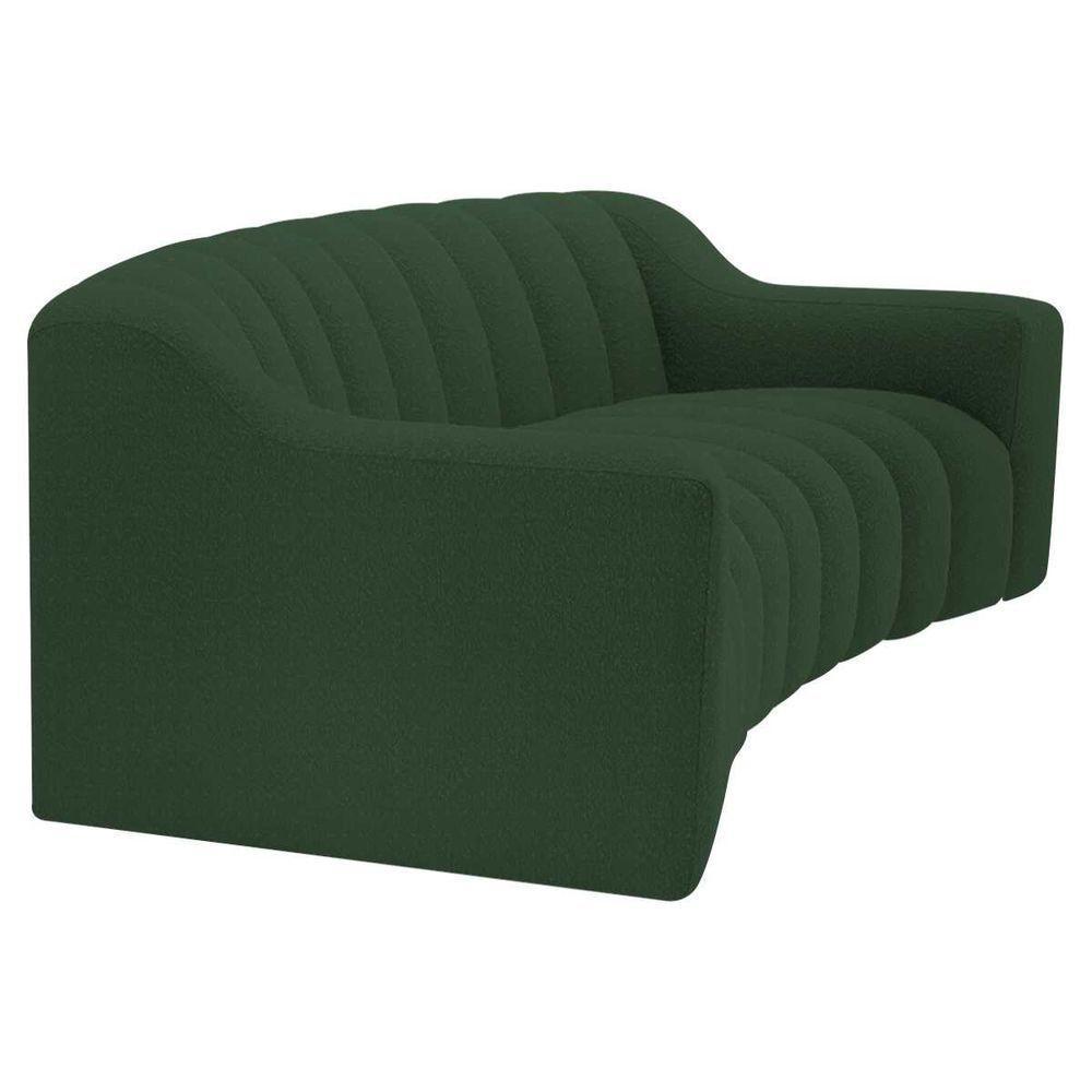 Sofá 2 Lugares Luxo Recepção Escritorio Sala Elegance 150cm Linho Verde - 3