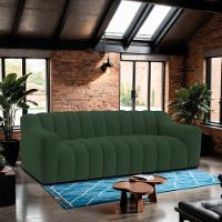 Sofá 2 Lugares Luxo Recepção Escritorio Sala Elegance 150cm Linho Verde - 7